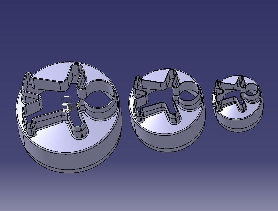 Cookie Cutter Cookie -man and Circle 3D print model_54