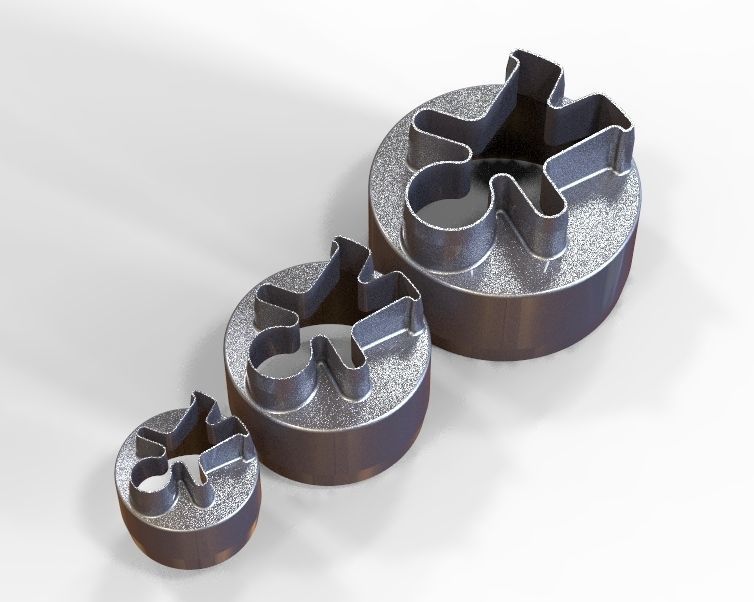 Cookie Cutter Cookie -man and Circle 3D print model_5