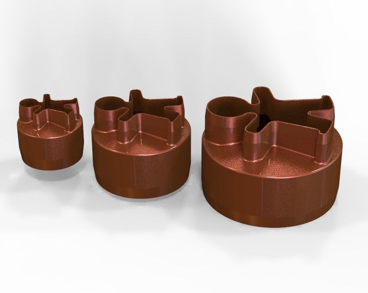 Cookie Cutter Cookie -man and Circle 3D print model_2