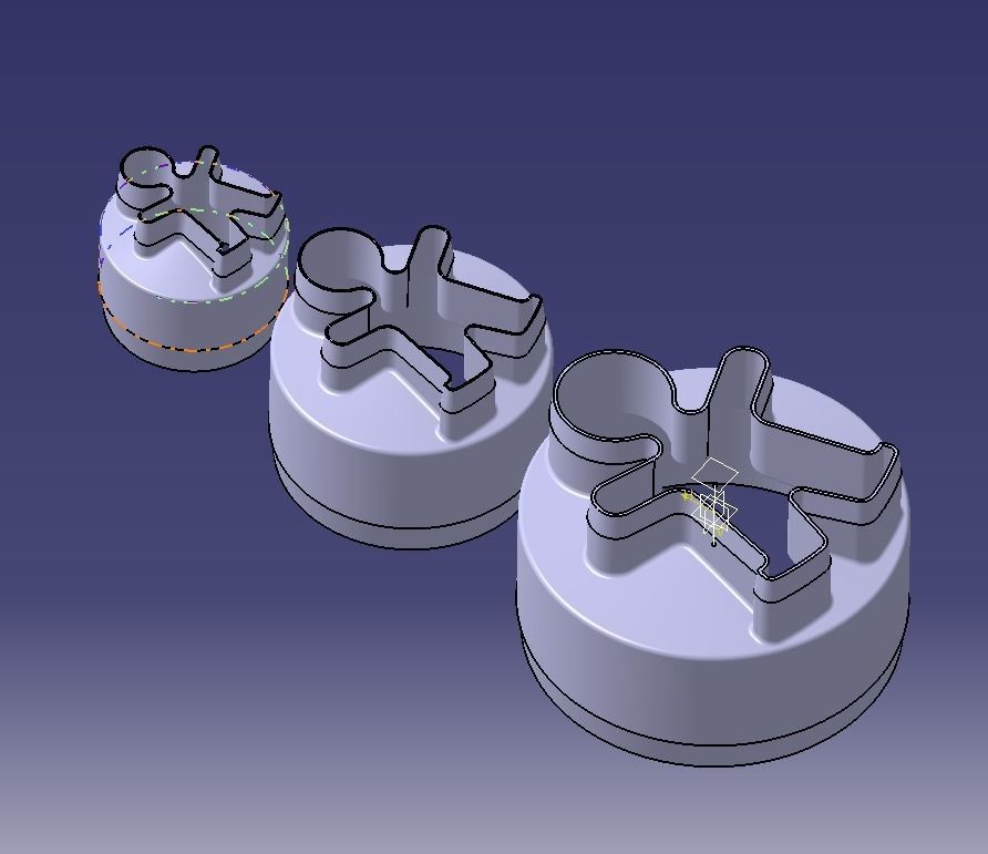 Cookie Cutter Cookie -man and Circle 3D print model_35