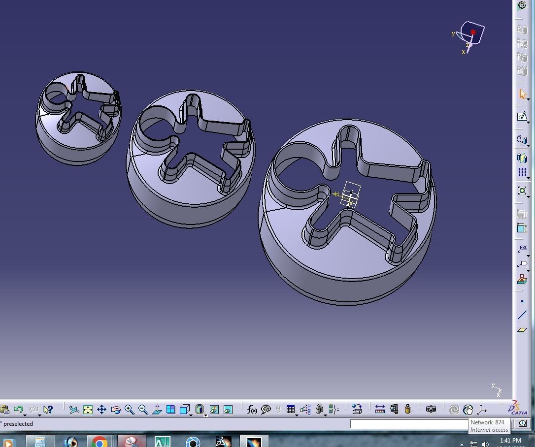 Cookie Cutter Cookie -man and Circle 3D print model_8