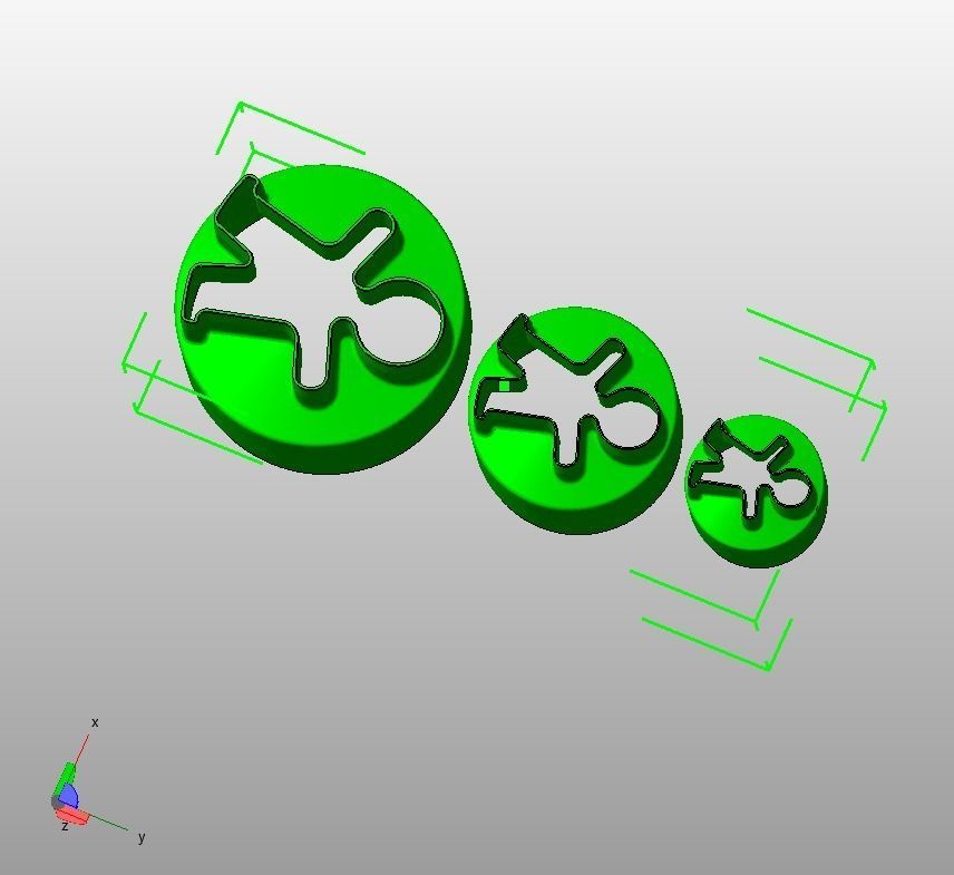 Cookie Cutter Cookie -man and Circle 3D print model_50