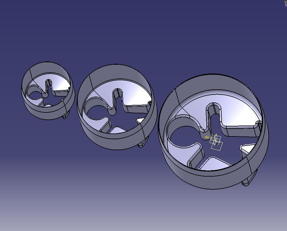 Cookie Cutter Cookie -man and Circle 3D print model_33