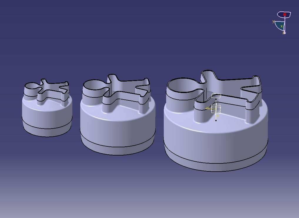 Cookie Cutter Cookie -man and Circle 3D print model_31