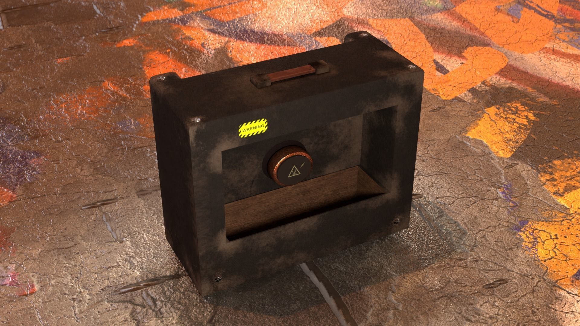 Guitar Amp - Unbranded Low-poly 3D model_7