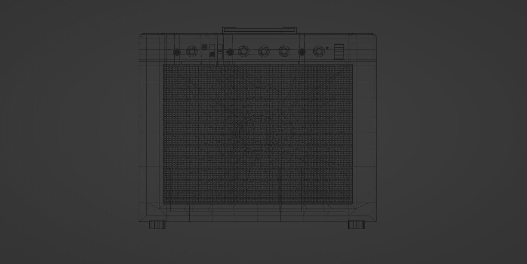 Guitar Amp - Unbranded Low-poly 3D model_15