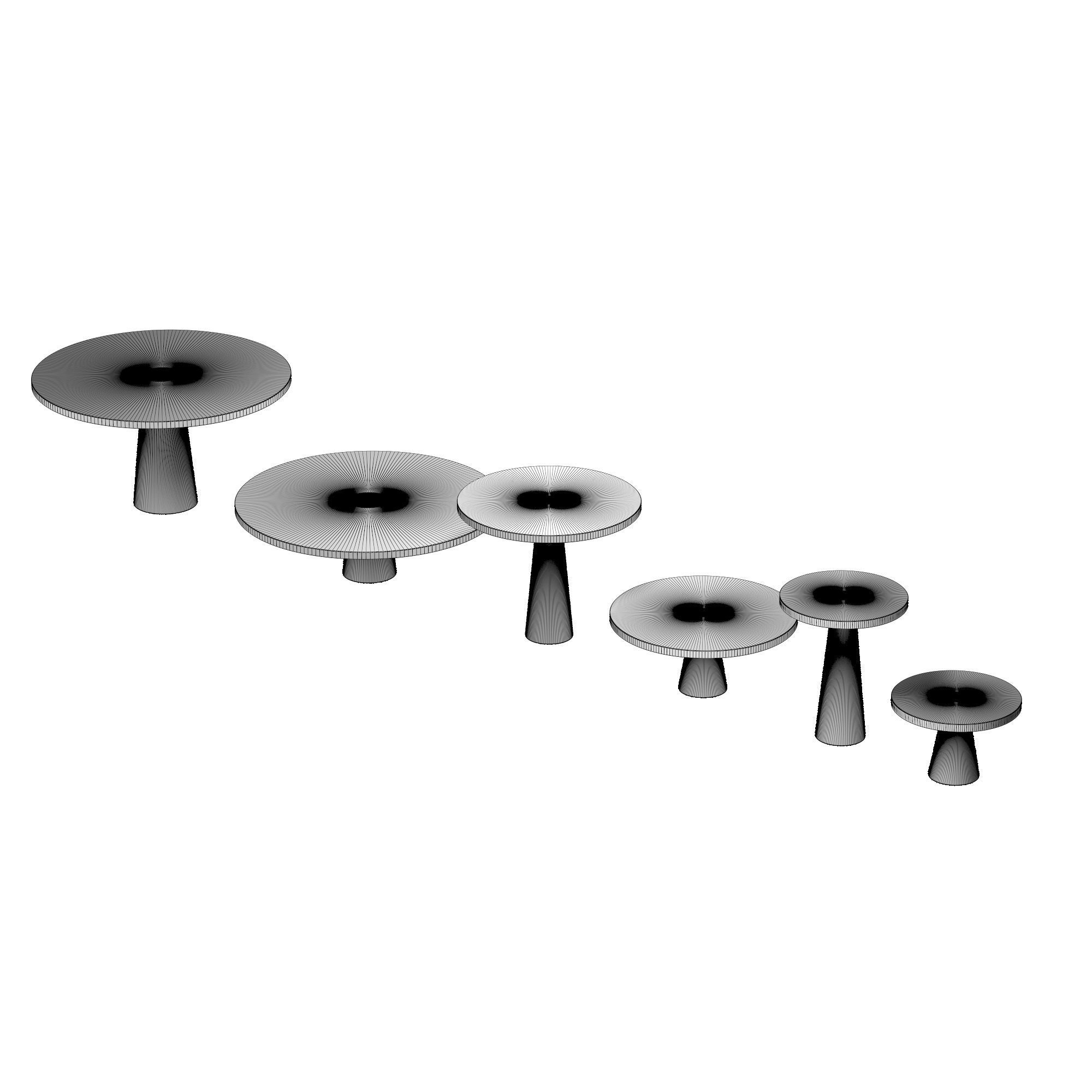 1971 Eros Set round tables 3D model_6