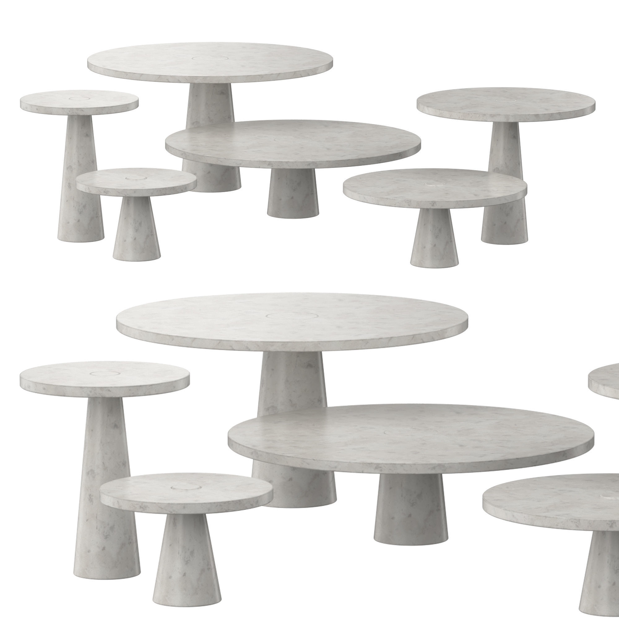 1971 Eros Set round tables 3D model_5