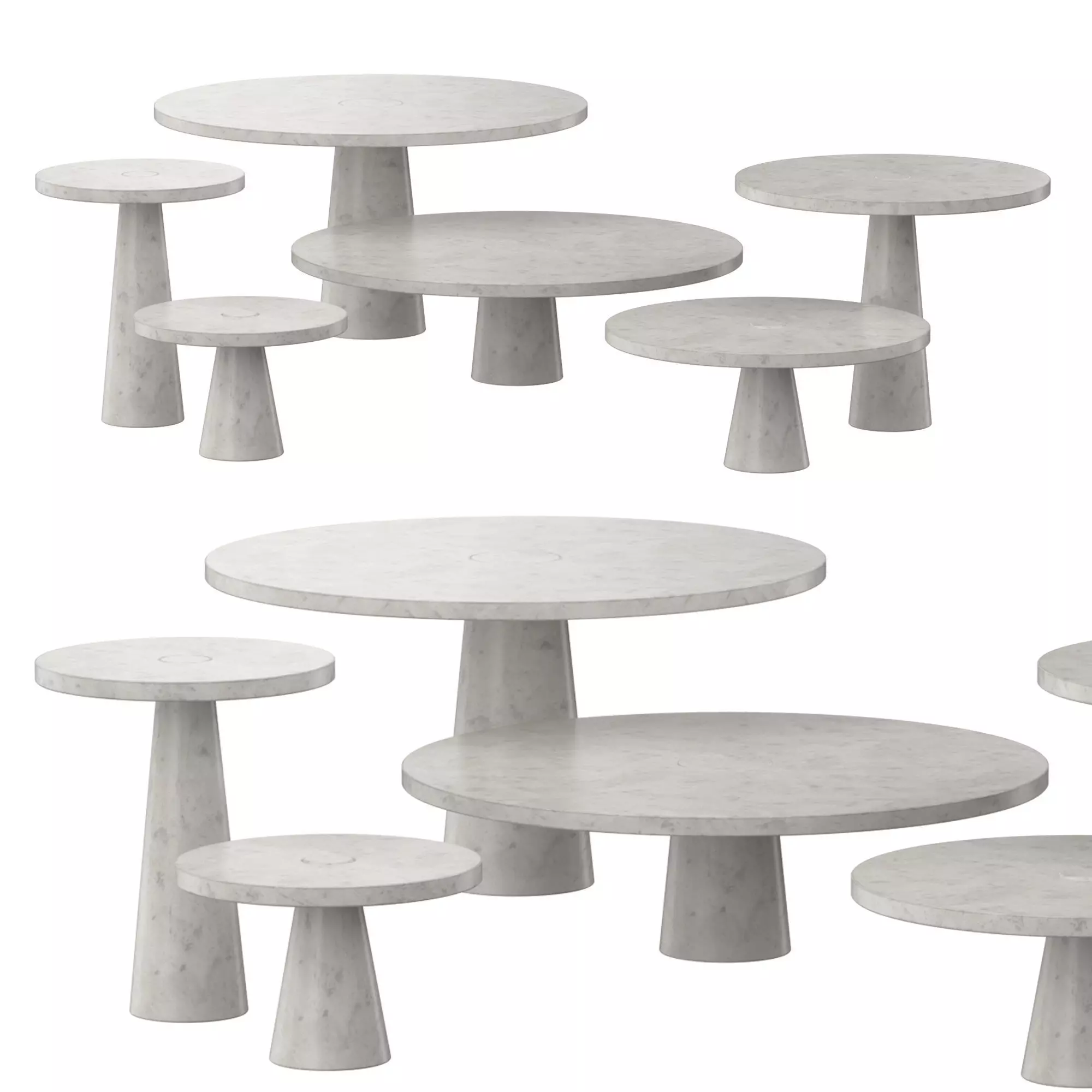 1971 Eros Set round tables 3D model_0