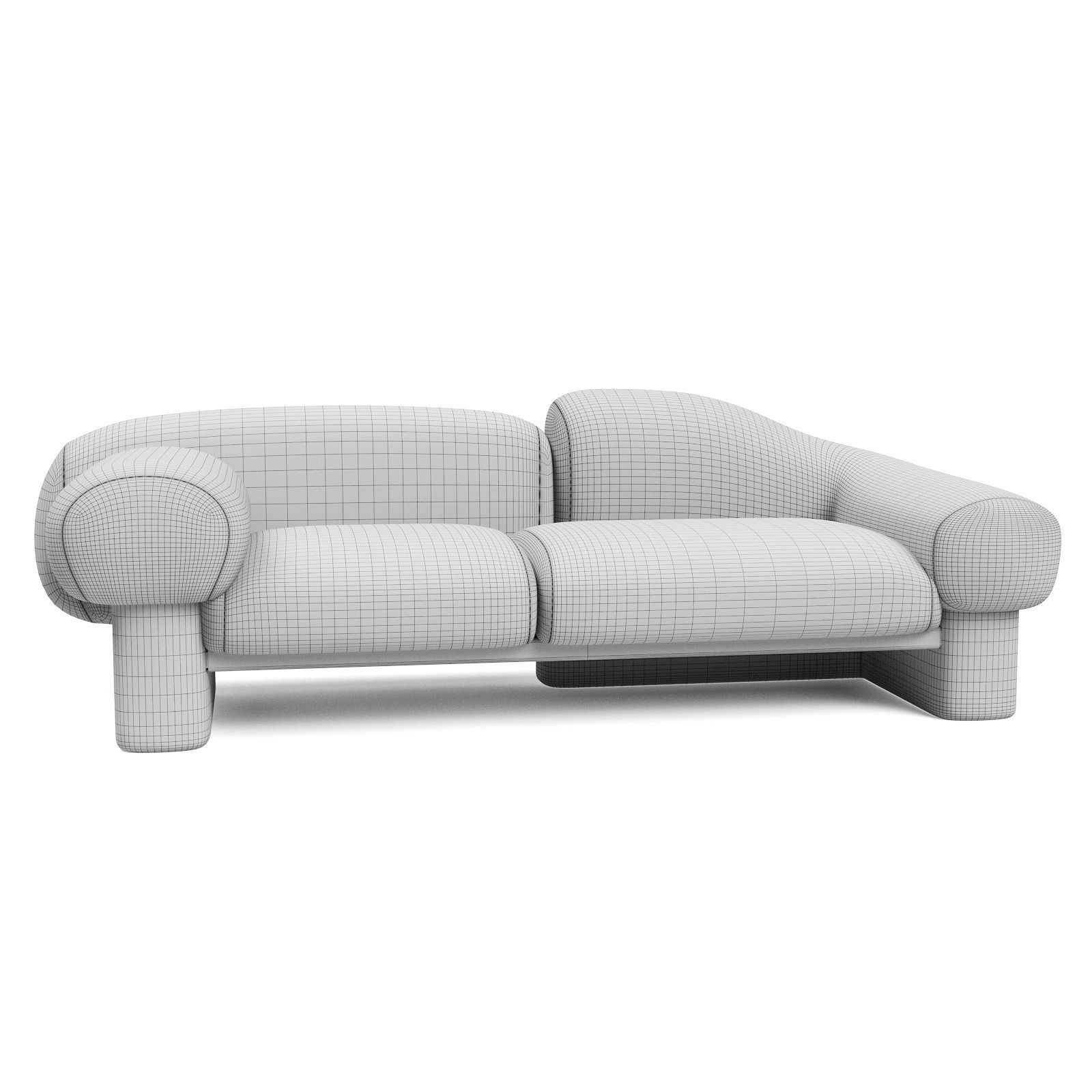 Raphael Navot The Overlay sofa Low-poly 3D model_3