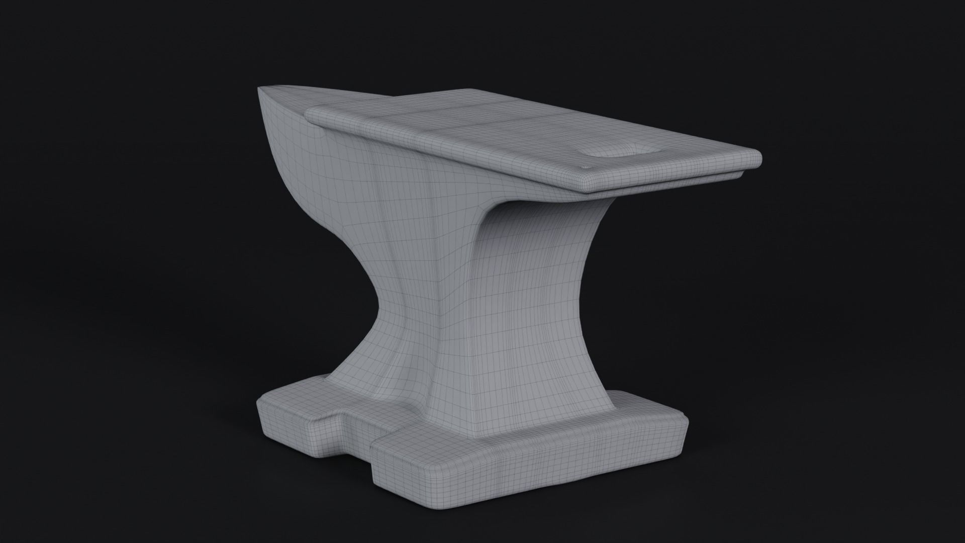 Rusty Anvil Low-poly 3D model_3