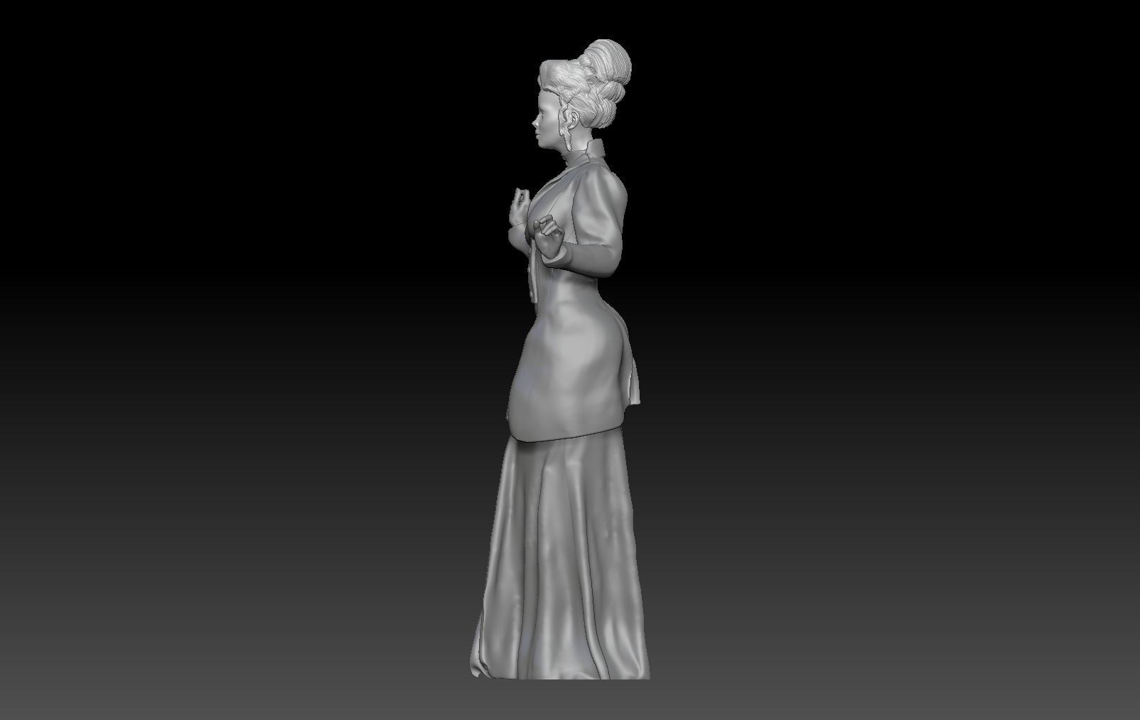 VICTORIAN ERA GIRL 2 3D print model_1