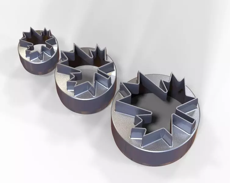 Cookie Cutter Grape Leaf and Circle 3D print model