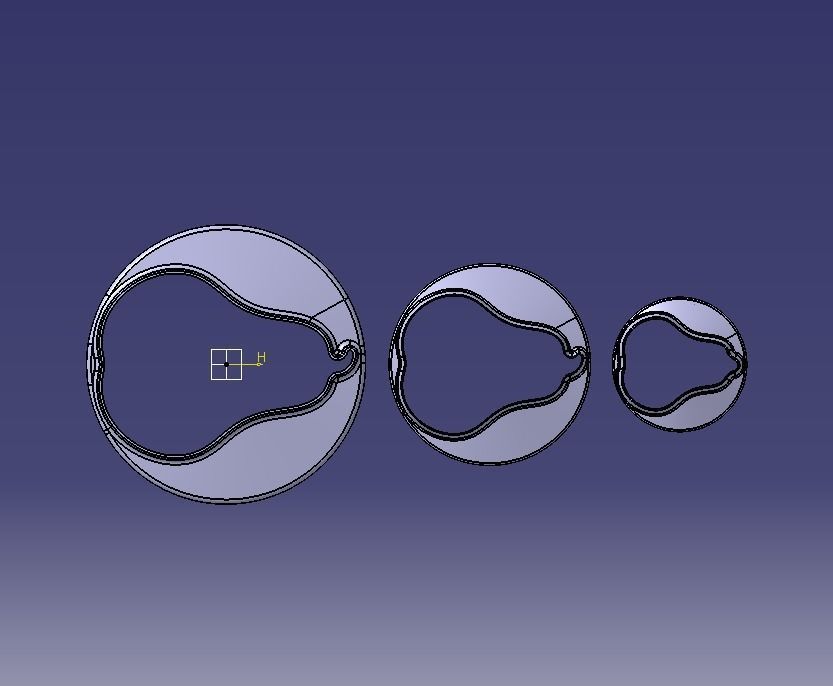 Cookie Cutter Pear and Circle 3D print model_40