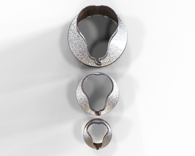 Cookie Cutter Pear and Circle 3D print model_9