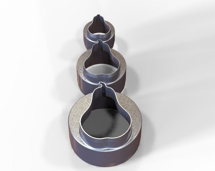 Cookie Cutter Pear and Circle 3D print model_8