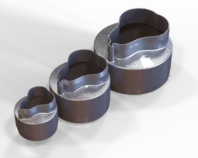 Cookie Cutter Pear and Circle 3D print model_2