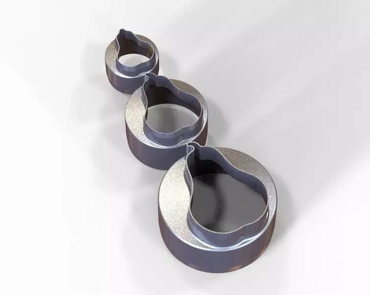 Cookie Cutter Pear and Circle 3D print model_0
