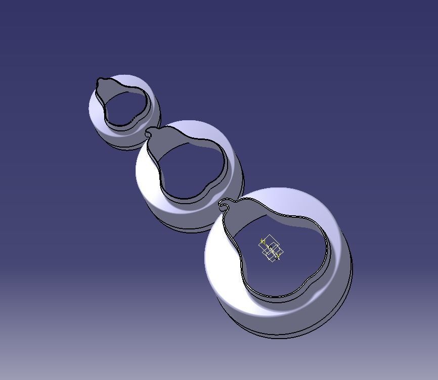 Cookie Cutter Pear and Circle 3D print model_19