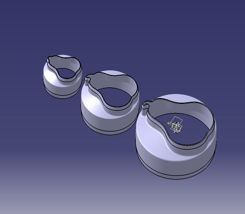 Cookie Cutter Pear and Circle 3D print model_36