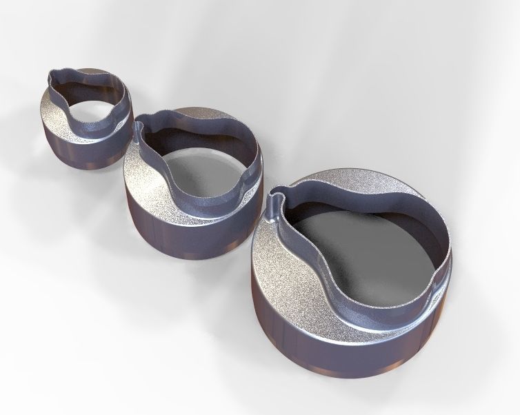 Cookie Cutter Pear and Circle 3D print model_7