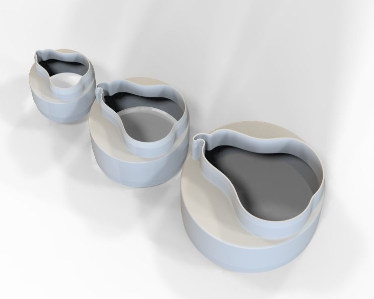 Cookie Cutter Pear and Circle 3D print model_5