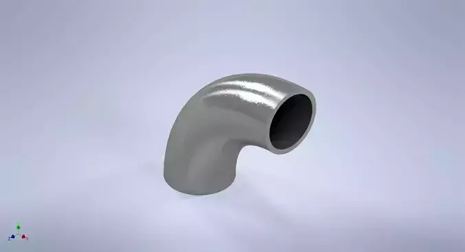 1-2 inch NPS BW 90 Degrees LR Elbows ASME-ANSI 3D print model