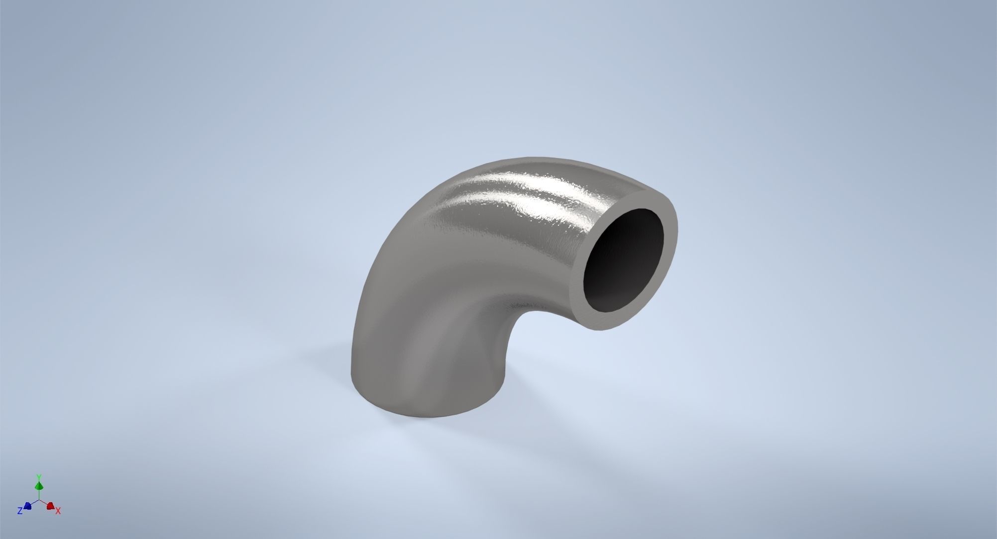 1-2 inch NPS BW 90 Degrees LR Elbows ASME-ANSI 3D print model_2