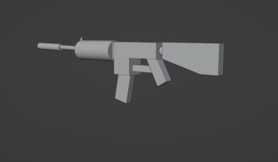 weapon m4  Low-poly 3D model_2