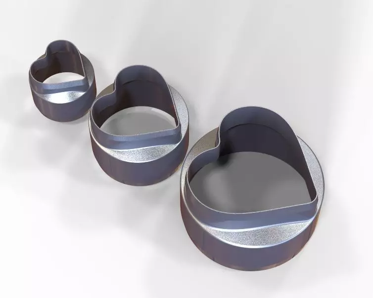 Cookie Cutter Love and Circle 3D print model