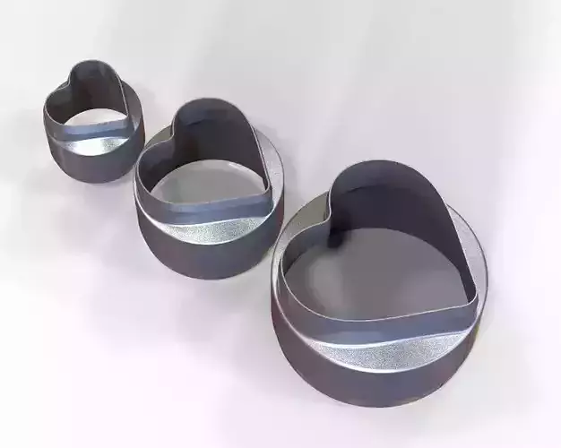 Cookie Cutter Love and Circle 3D print model