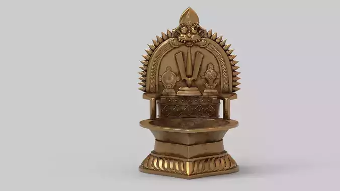 oil lamp shanku chakra balaji 