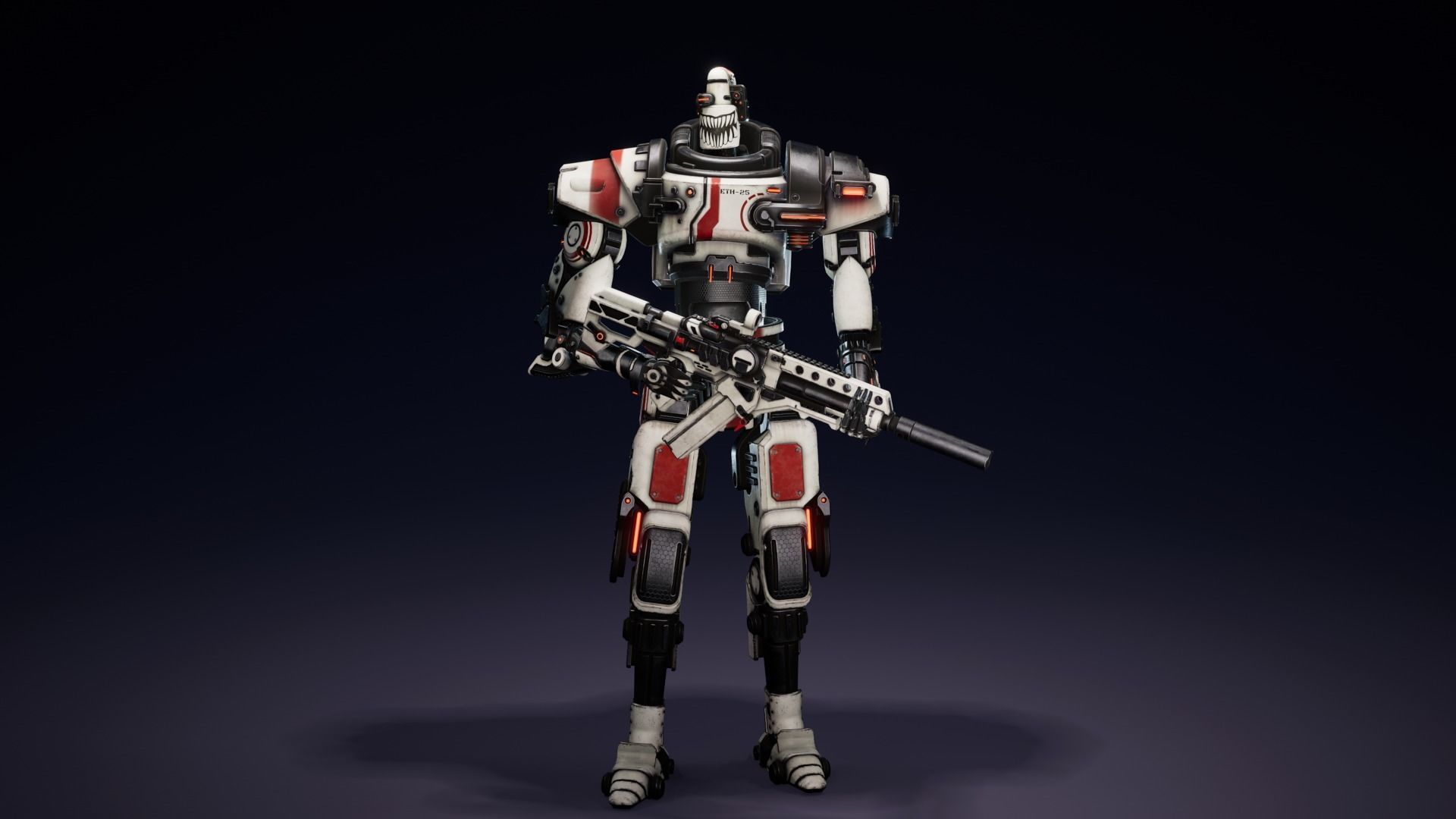 Etasphera25 sniper rifle in fortnite Low-poly 3D model_16