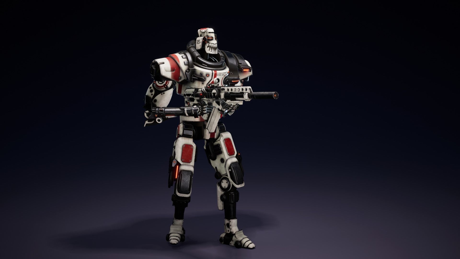 Etasphera25 sniper rifle in fortnite Low-poly 3D model_9