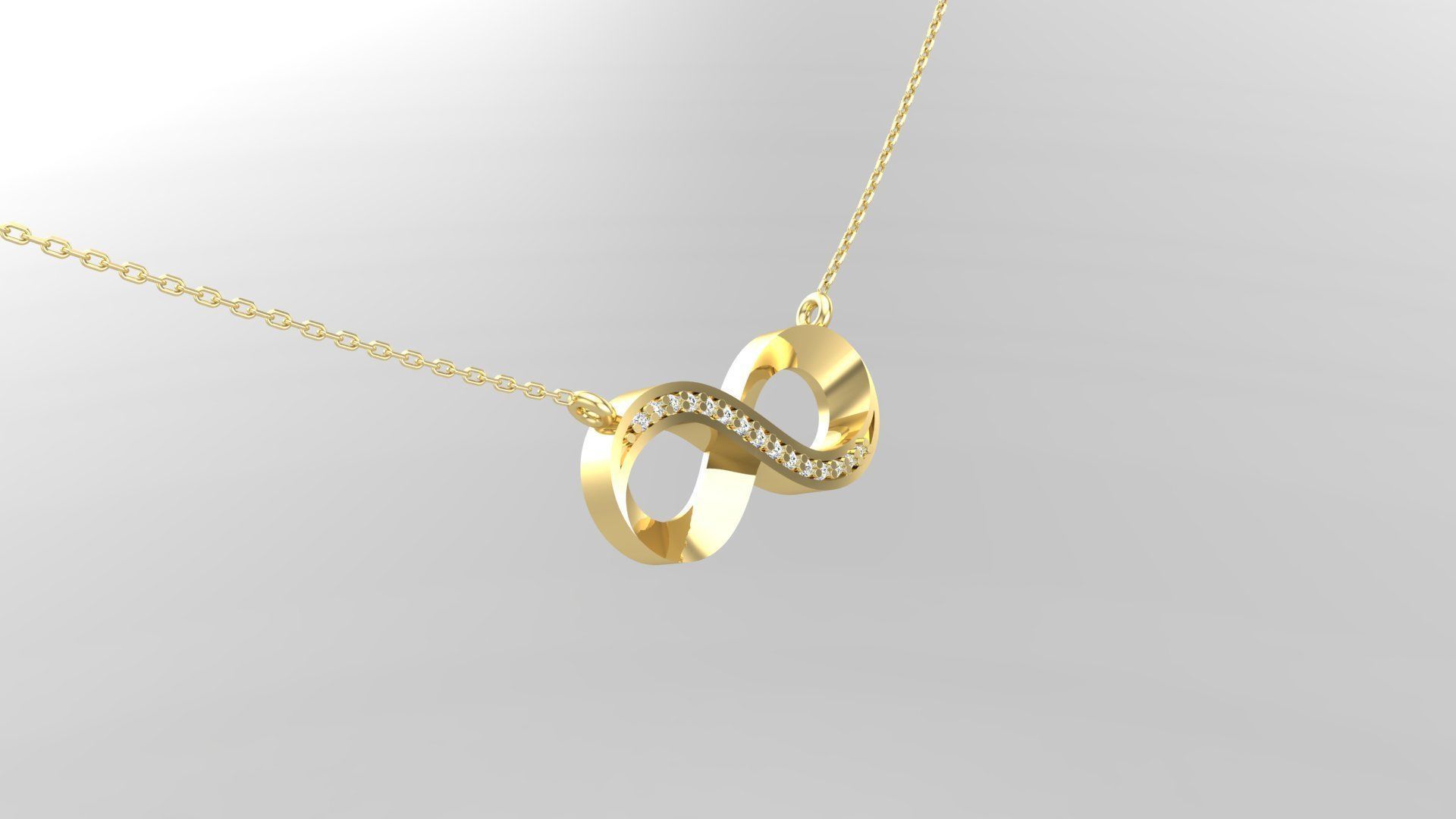 Pendant P9 The luxury female pendant with gem 3D print model_3