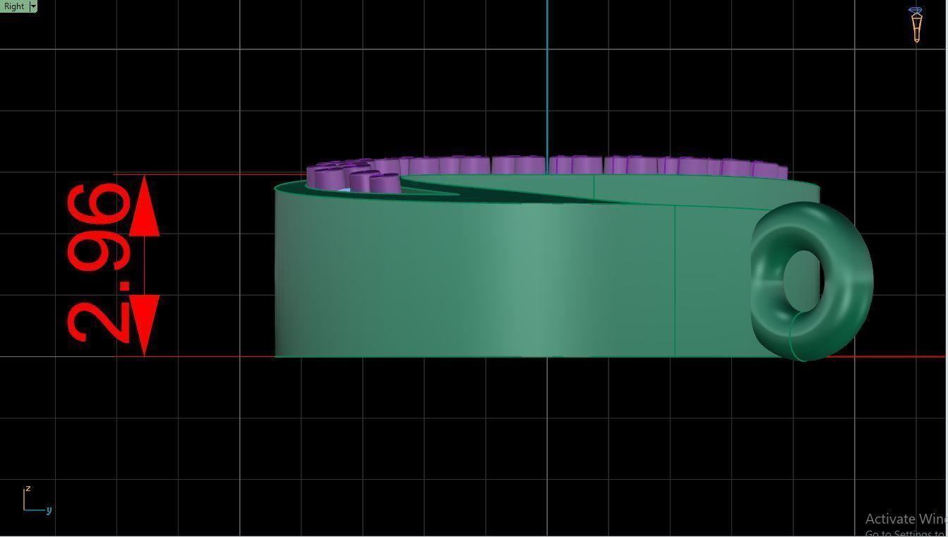 Pendant P9 The luxury female pendant with gem 3D print model_7