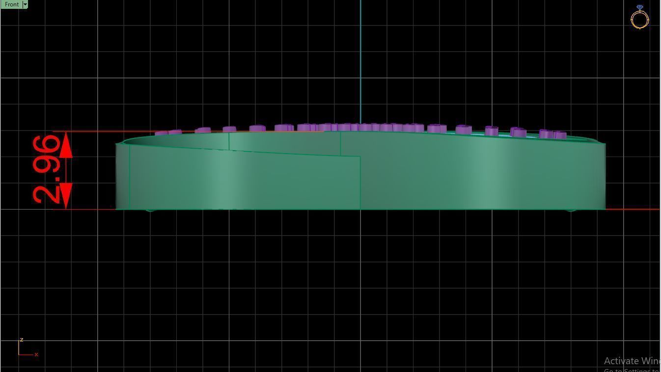 Pendant P9 The luxury female pendant with gem 3D print model_6