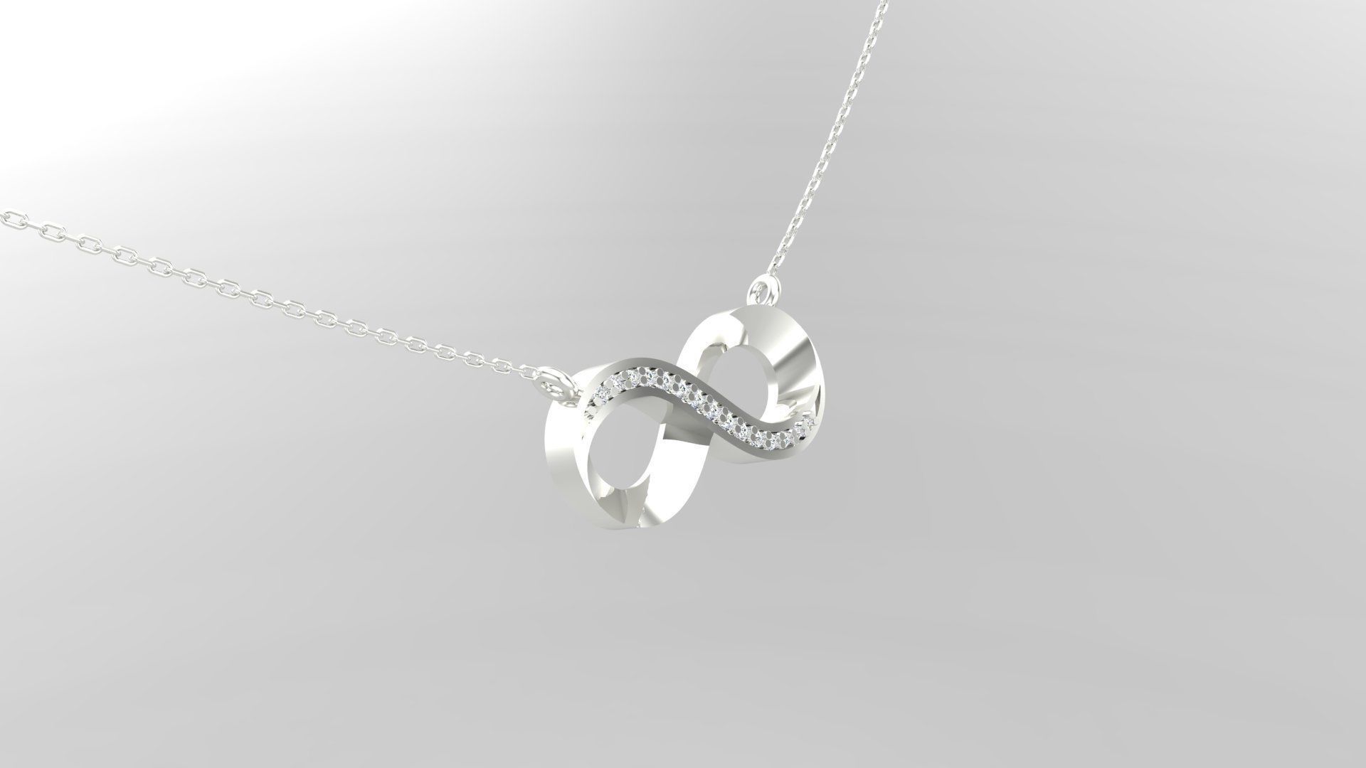 Pendant P9 The luxury female pendant with gem 3D print model_23