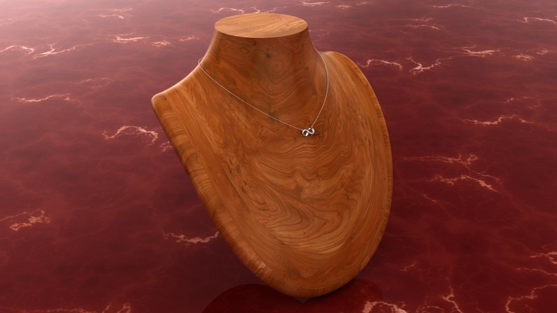 Pendant P9 The luxury female pendant with gem 3D print model_19