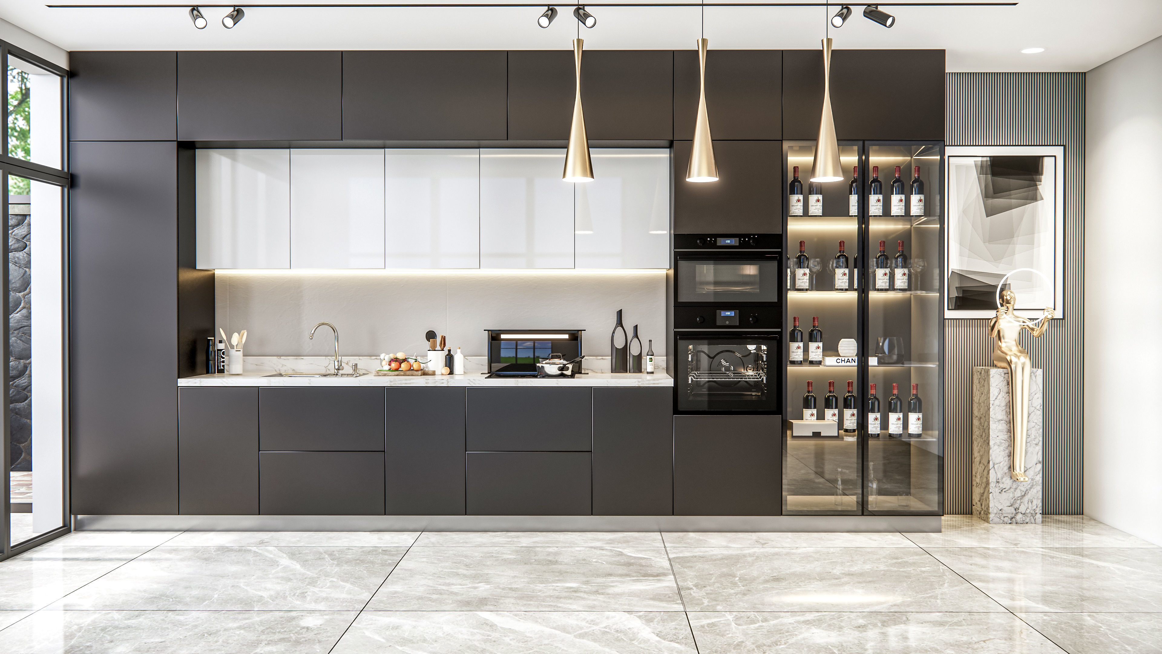 Kitchen fully parametric Resizable manufacturable 009 3D model_11