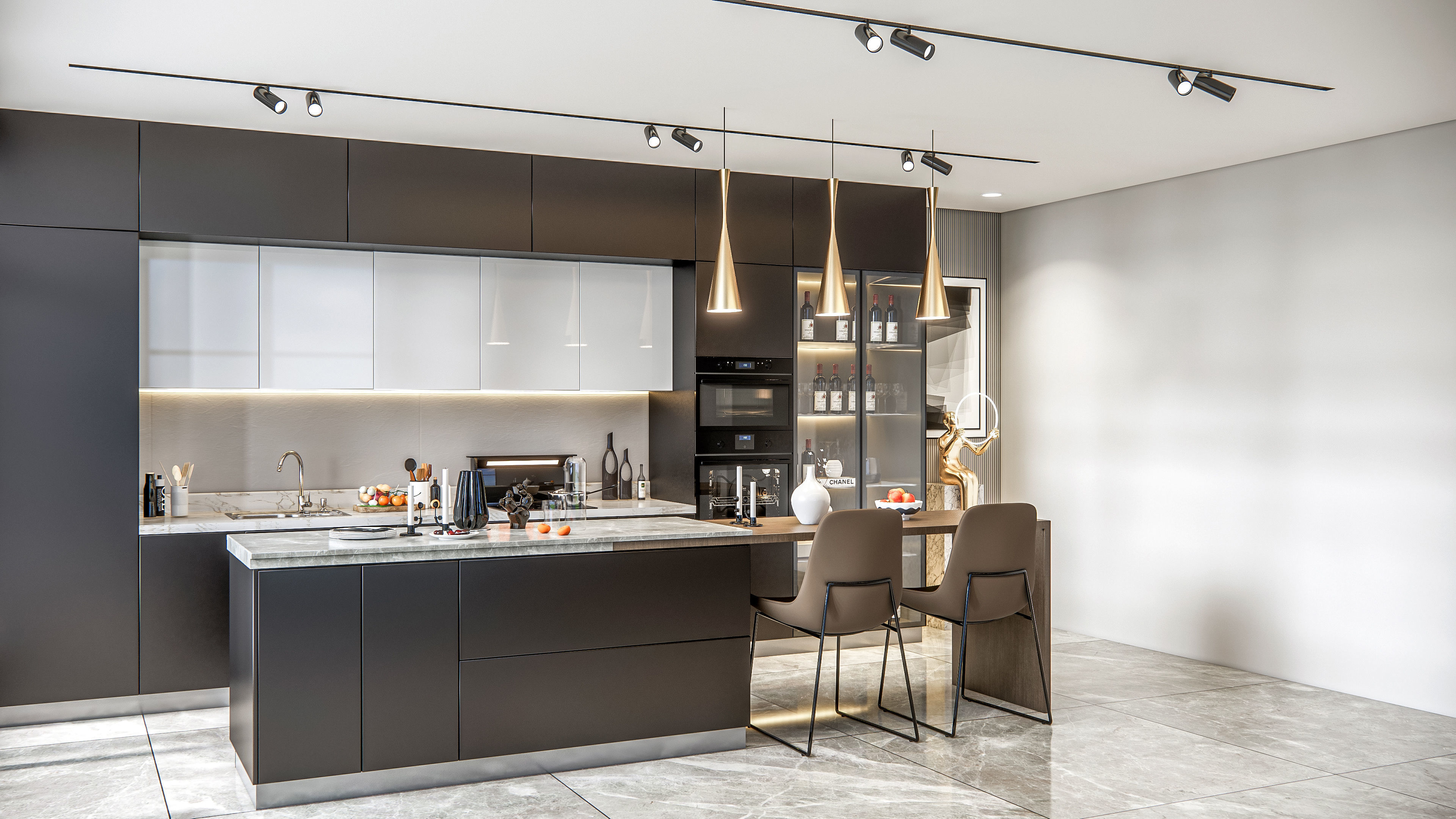 Kitchen fully parametric Resizable manufacturable 009 3D model_15