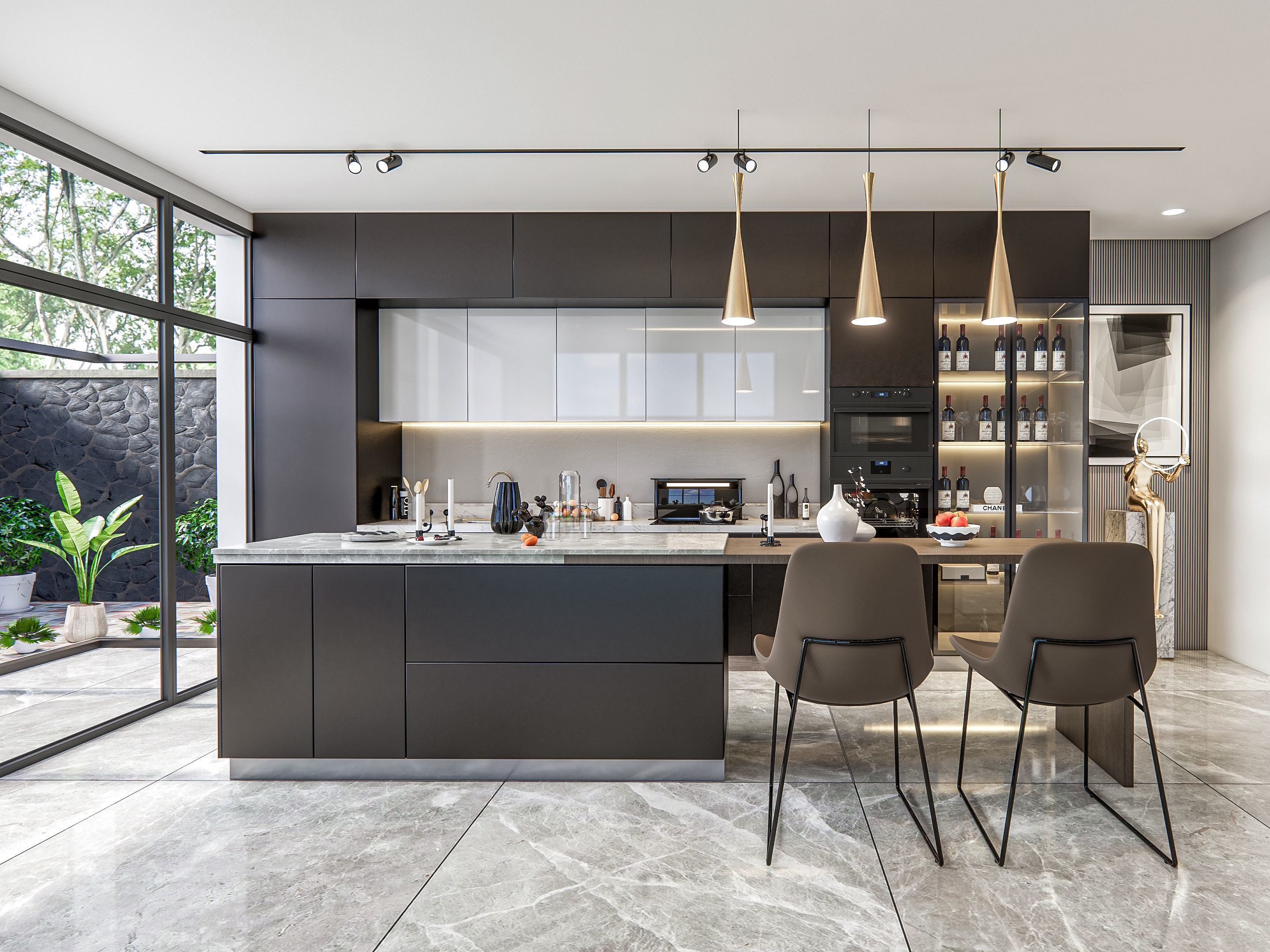 Kitchen fully parametric Resizable manufacturable 009 3D model_6