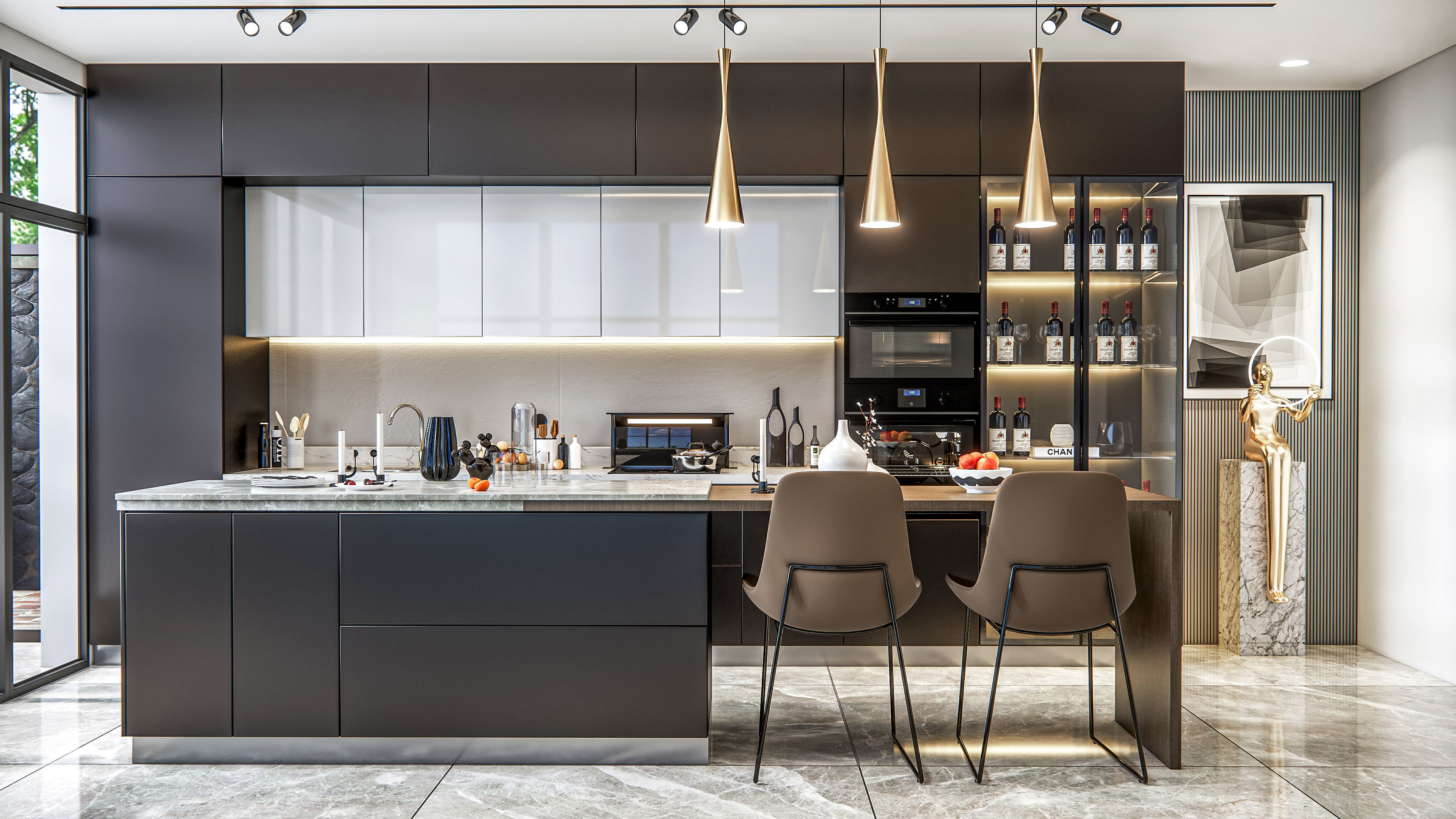 Kitchen fully parametric Resizable manufacturable 009 3D model_12