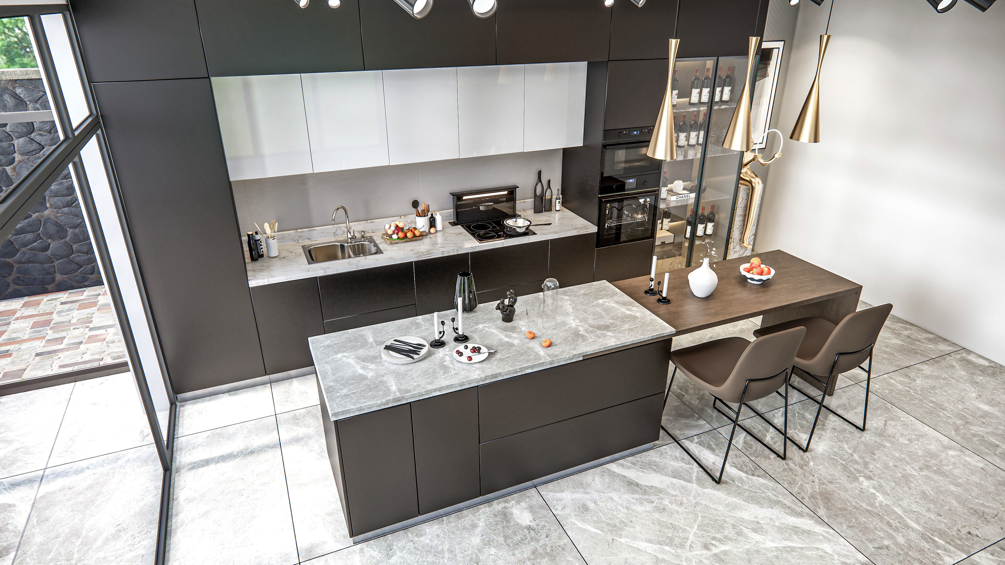 Kitchen fully parametric Resizable manufacturable 009 3D model_14