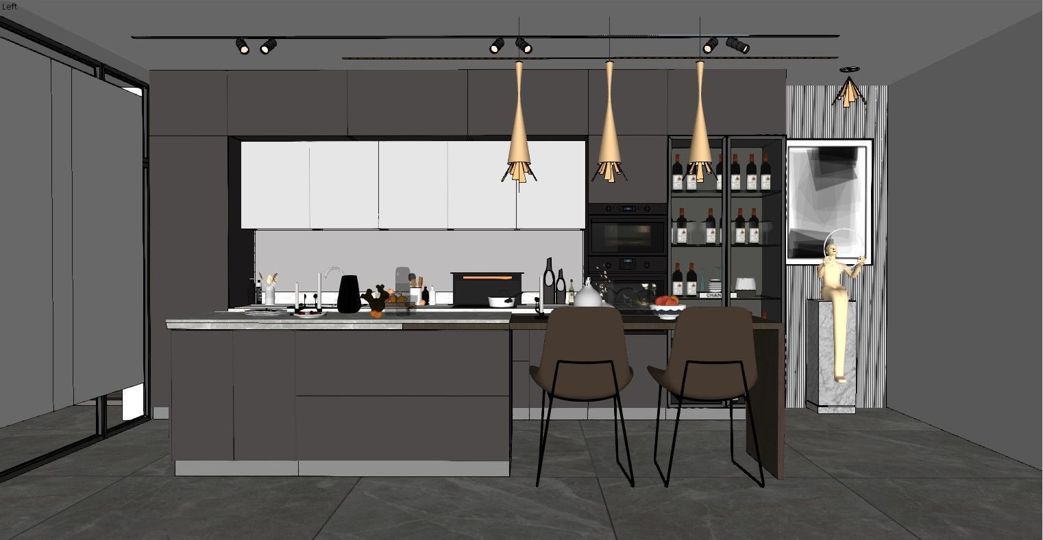 Kitchen fully parametric Resizable manufacturable 009 3D model_20