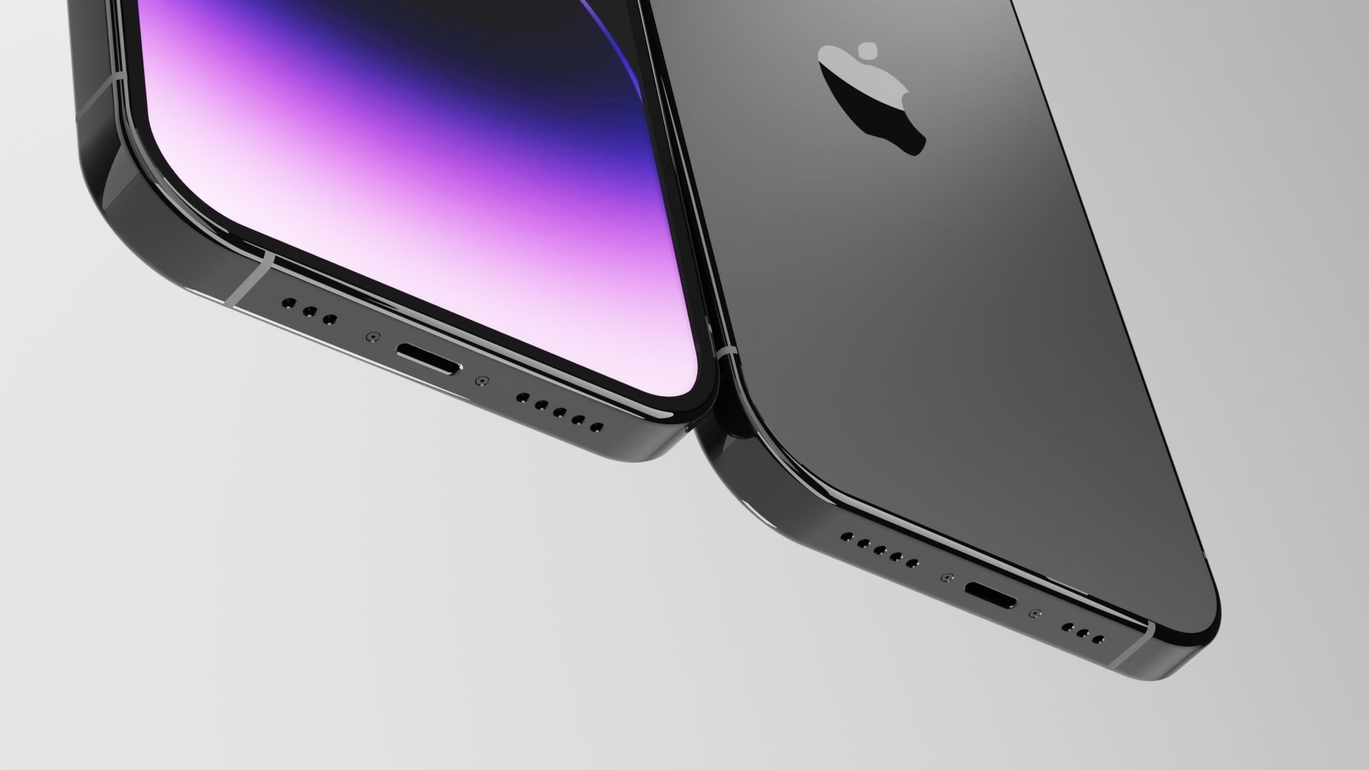 Iphone 14 Pro Max Space Grey 3D model_7