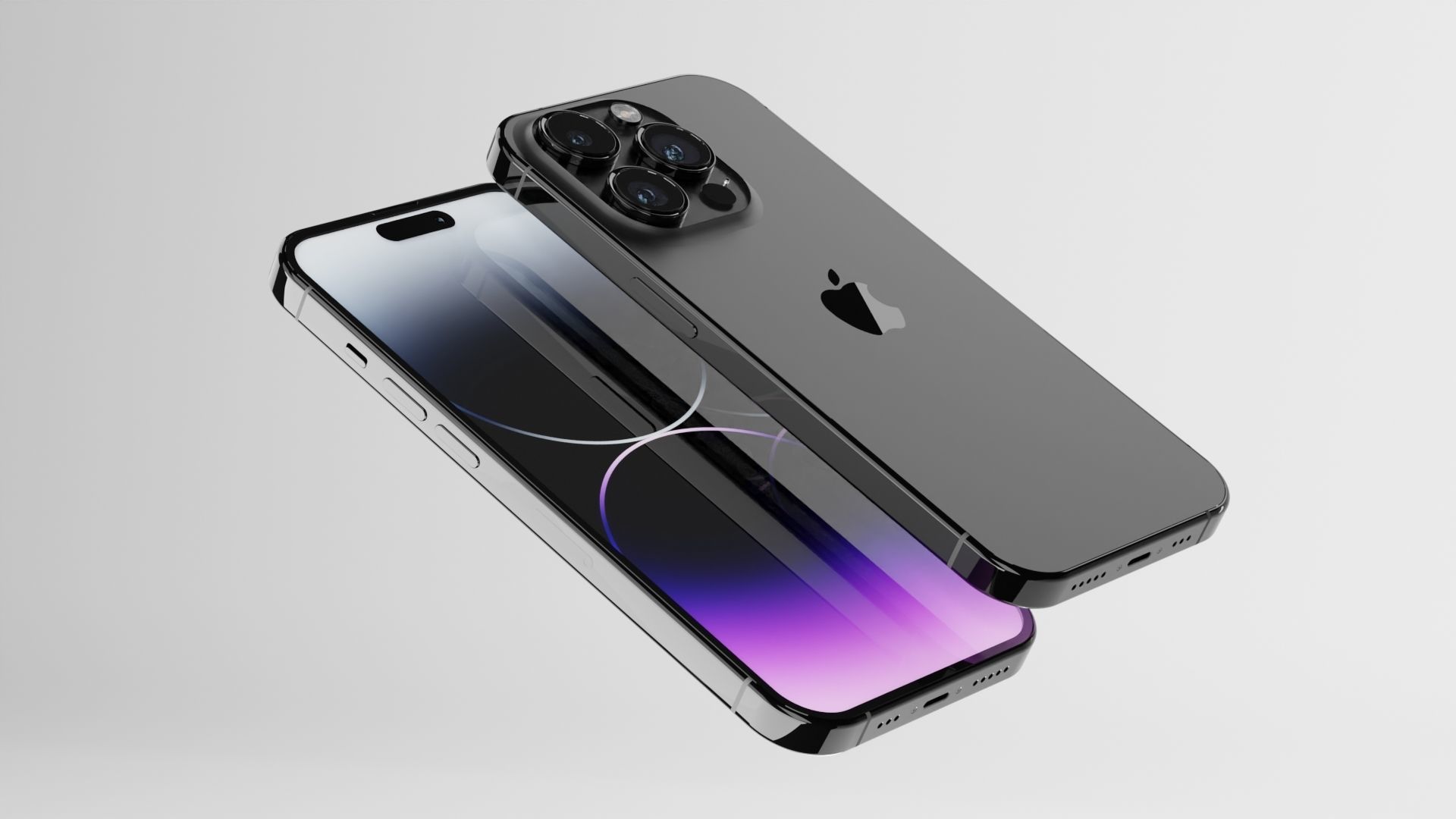 Iphone 14 Pro Max Space Grey 3D model_2