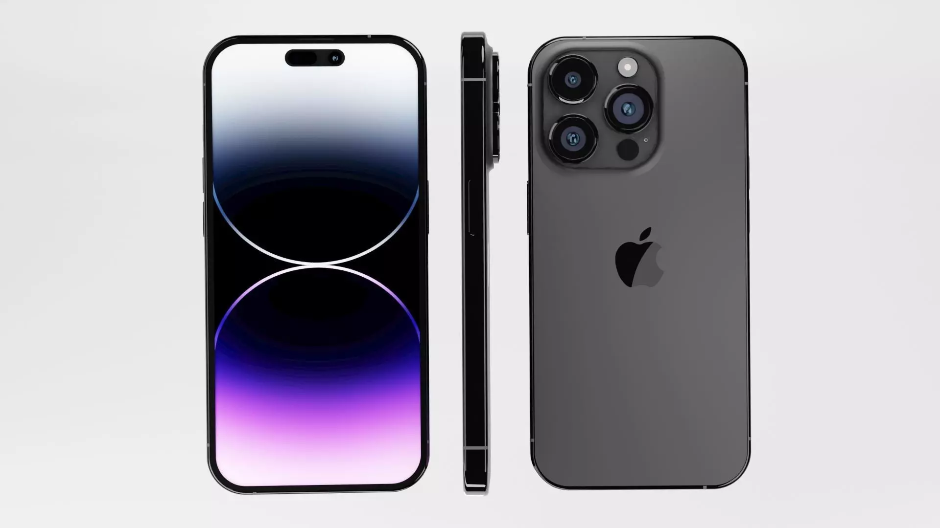 Iphone 14 Pro Max Space Grey 3D model_0