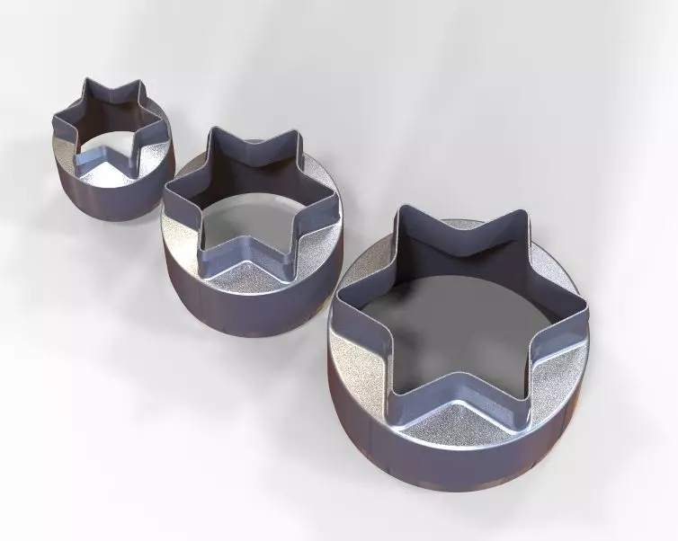 Cookie Cutter Star and Circle 3D print model