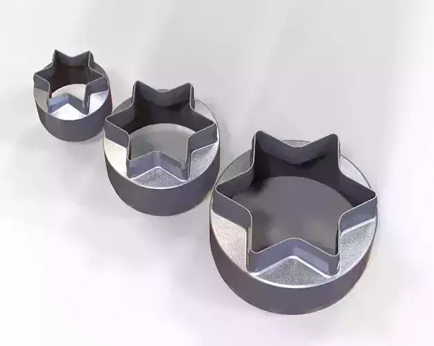 Cookie Cutter Star and Circle 3D print model